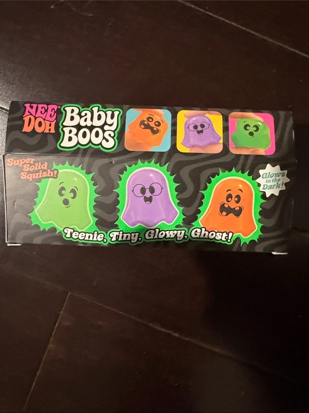 NeeDoh Baby Boos 3-Piece Glow-in-the-Dark Squish Set NWT